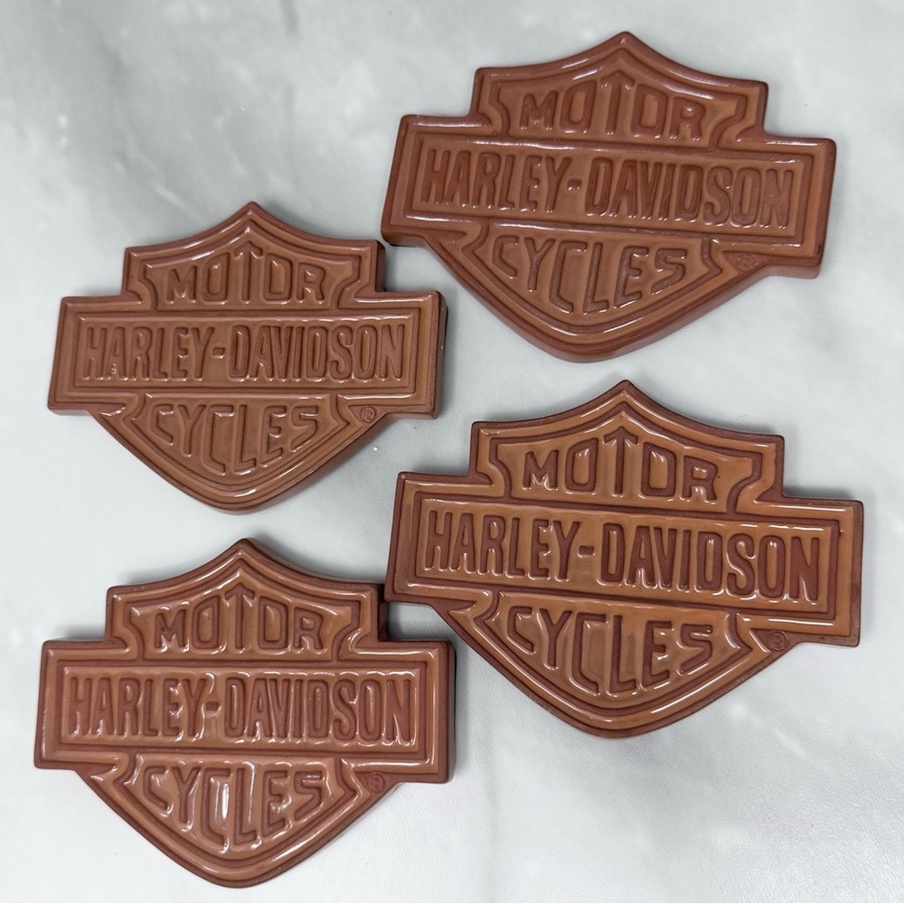 Harley-Davidson Bar & Shield Terra Cotta Coasters Set of 4 - Picture 6 of 7